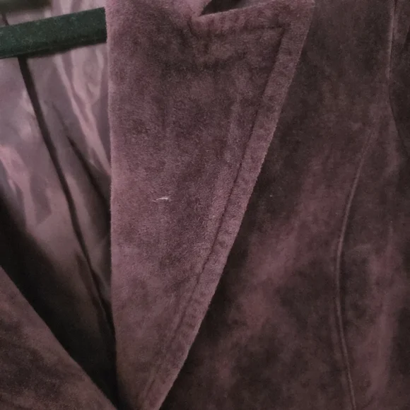 St. John Bay Women’s Vintage Genuine Leather Purple Sueded Jacket. Sz M Western - Picture 4 of 8